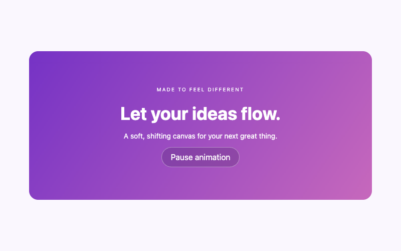 Make an Animated Gradient Background in WordPress preview