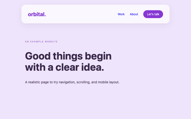 Add a Glassmorphism Header to WordPress preview